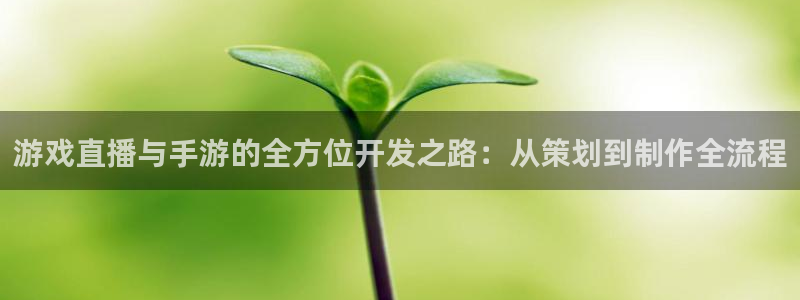 安信14娱乐注册：游戏直播与手游的全方位开发之路：从策划到制
