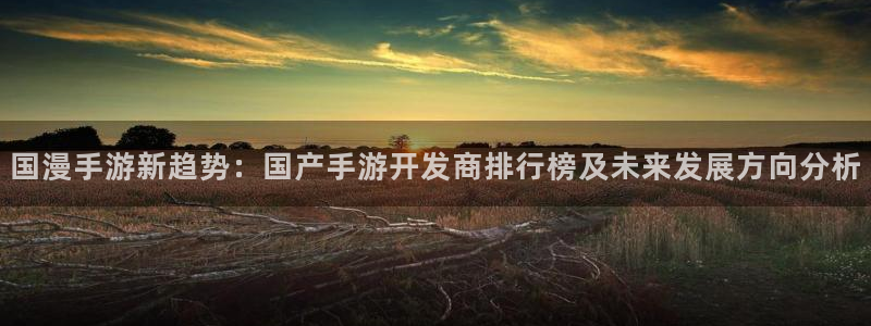 安信娱乐软件：国漫手游新趋势：国产手游开发商排行榜及未来发展